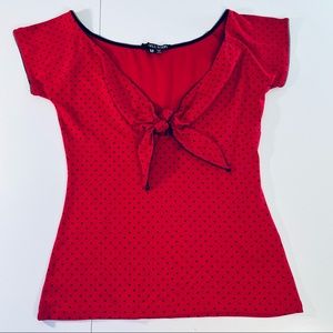 Hell Bunny Cilla top - red dots - NWOT